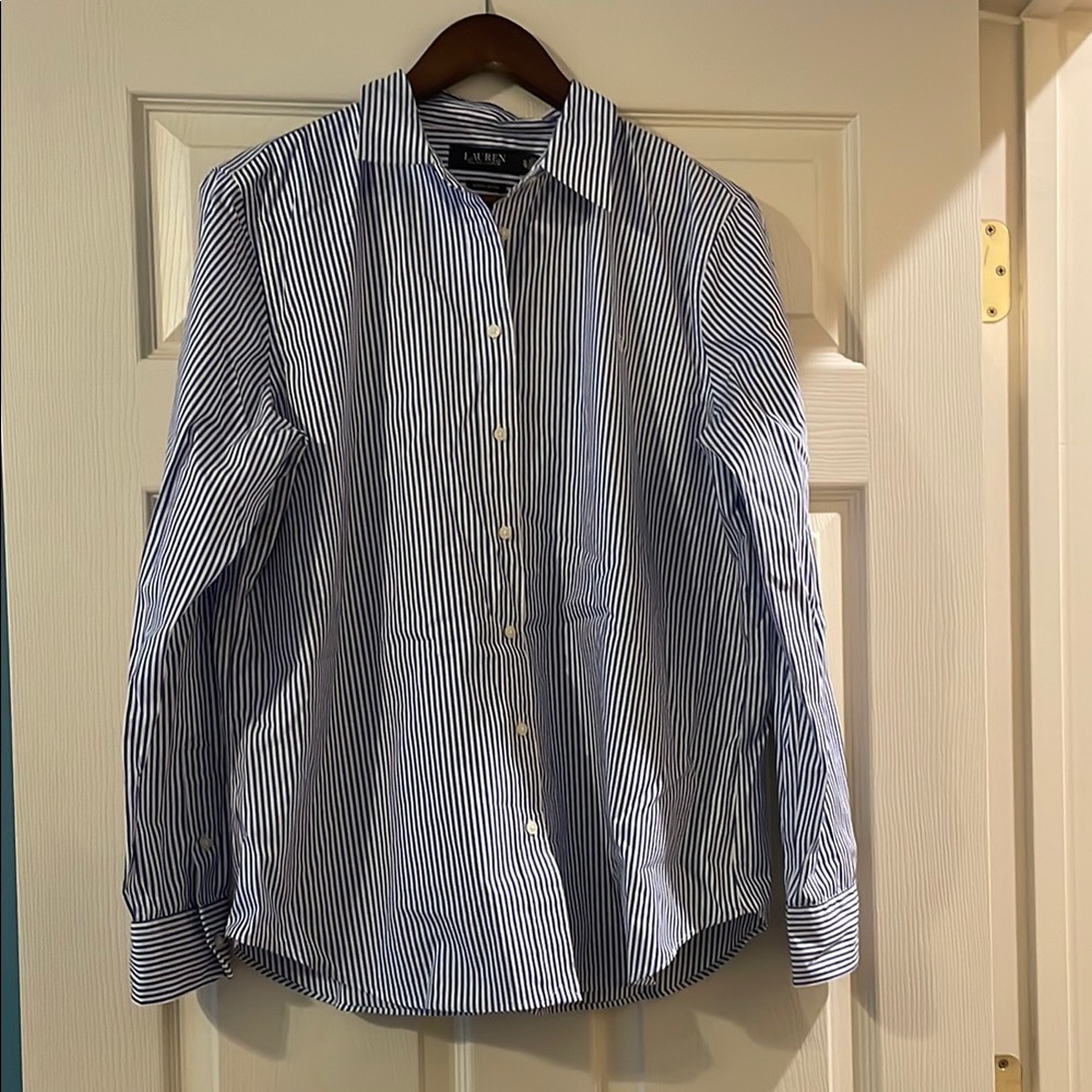 NWT Lauren Ralph Lauren Non Iron Striped Shirt